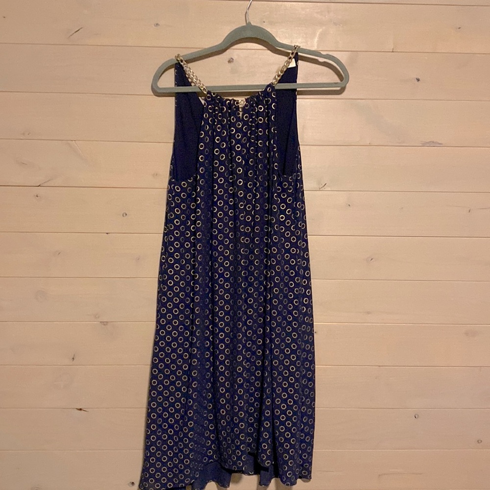 Michael Kors Midi dress - Navy blue & gold